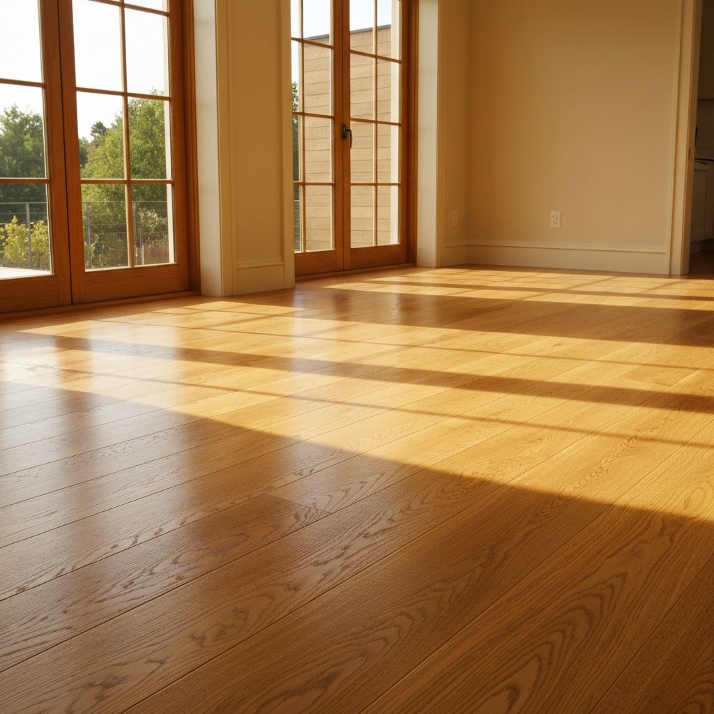 Restored hardwood oak flooring